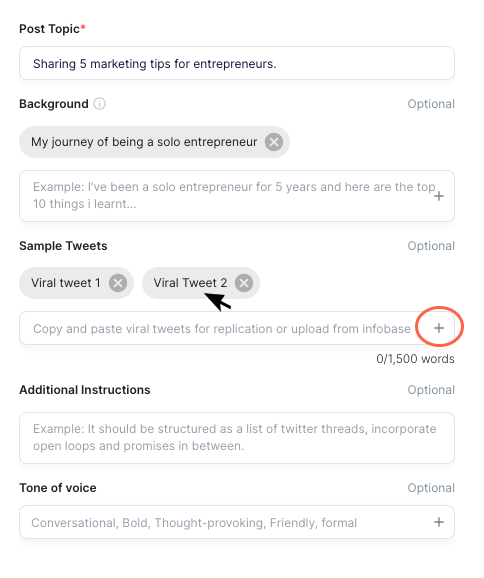 Free Twitter(X) Post Generator: Make Your Tweets go viral with AI